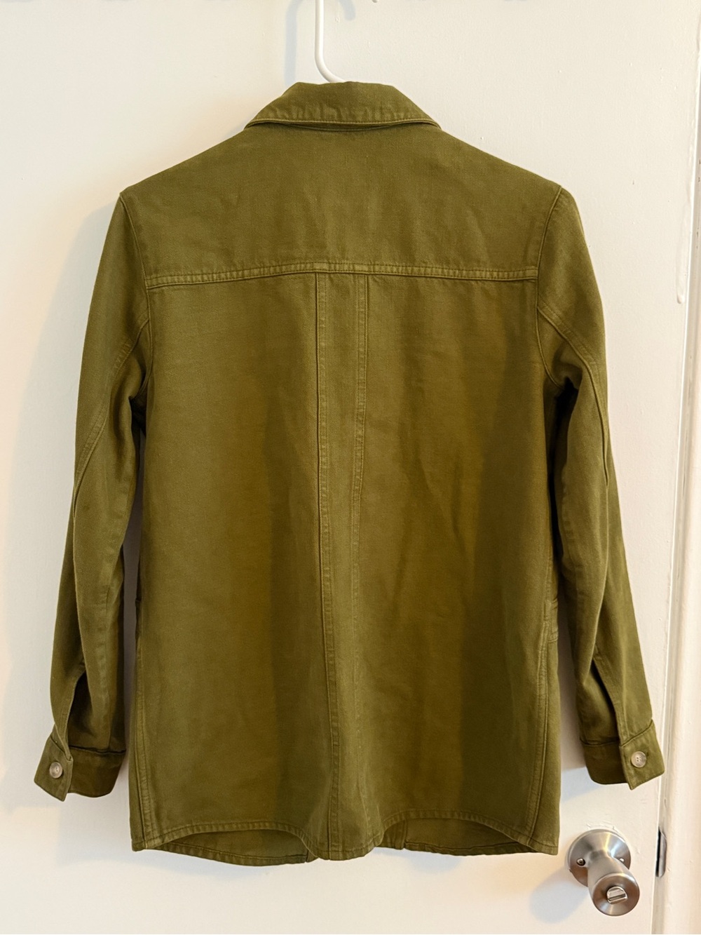 Sezane Will Shirt Jacket Size Small Olive Green Excellent Condition - Picture 7 of 7